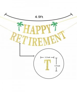 Gold Glittery Happy Retirement Banner- Official Retired Decor - Retirement Party Decorations Supplies - CD19GRZ8CCG $8.19 Ban...