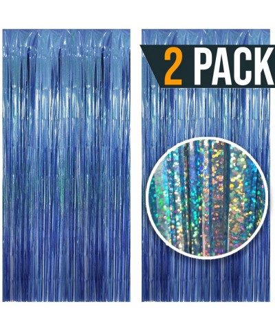 3.25 x 6.7 ft (2 Pack) Tinsel Foil Fringe Curtains Party Decorations Photo Booth Backdrop - Wedding Décor Baby Shower Graduat...