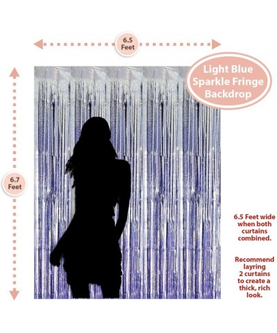 3.25 x 6.7 ft (2 Pack) Tinsel Foil Fringe Curtains Party Decorations Photo Booth Backdrop - Wedding Décor Baby Shower Graduat...