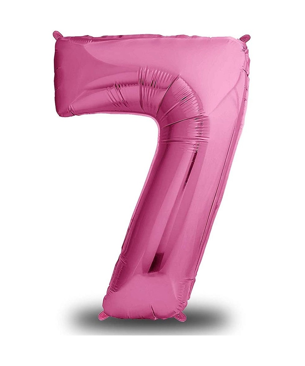 40 Inch Pink Foil Balloons Number 7-Extra Giant Digital Helium Foil Balloons for Party Aluminum Hanging Foil Film Balloon Wed...