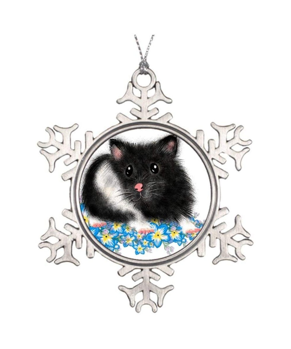 Christmas Ornaments- Cute Black White Syrian Hamster Gifts Ornament Tree Hanging Decor Gift for Families Friends-3 Inch - Sty...