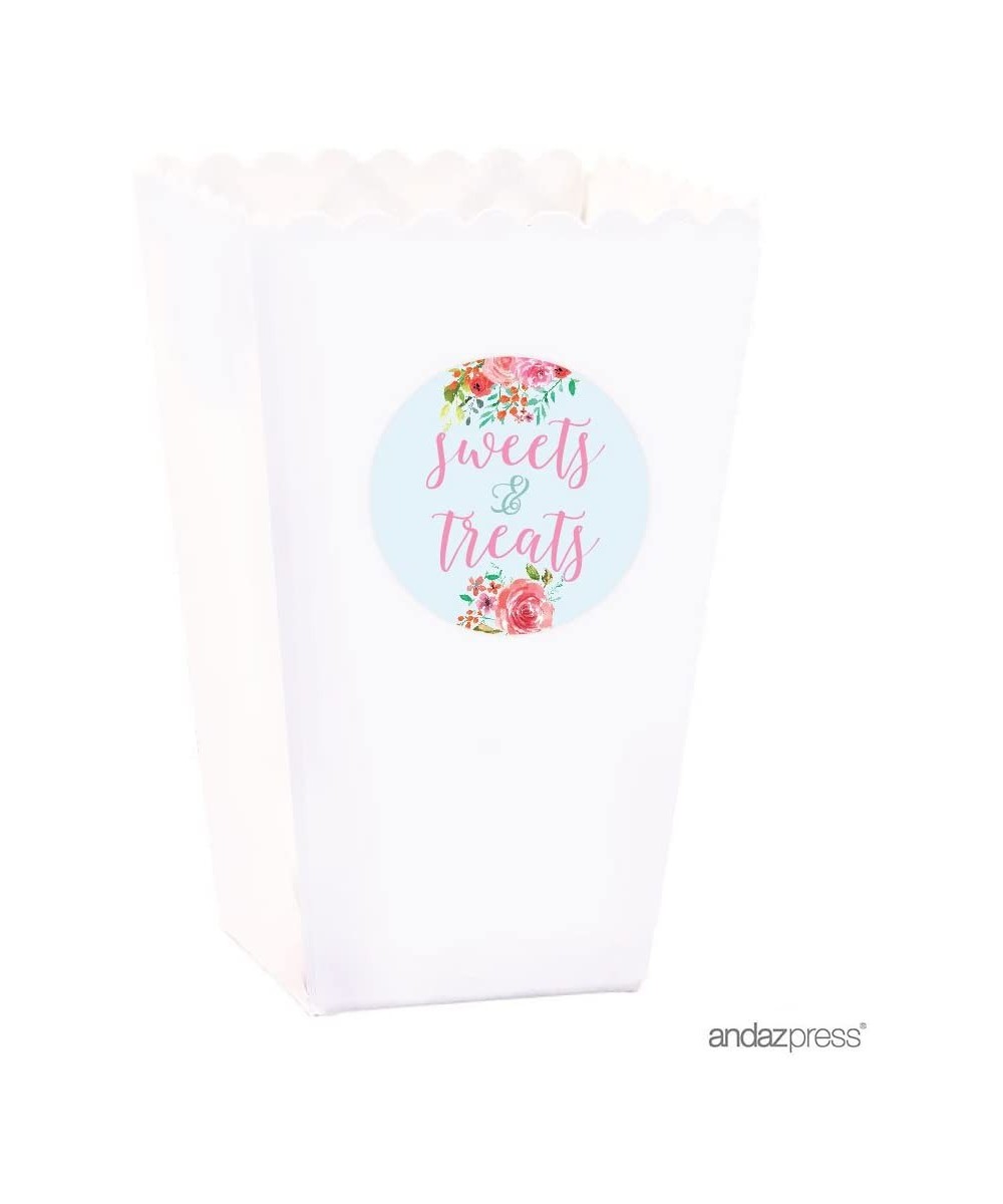 Pink Roses English Tea Party Tea Party Wedding Collection- Popcorn Box DIY Party Favors Kit- Sweets & Treats- 24-Pack - Favor...