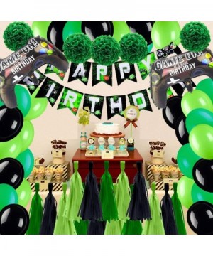 54 Pieces Video Game Party Supplies Set Happy Birthday Gaming Banner Game Themed Party Decorations Gamer Balloons for Birthda...