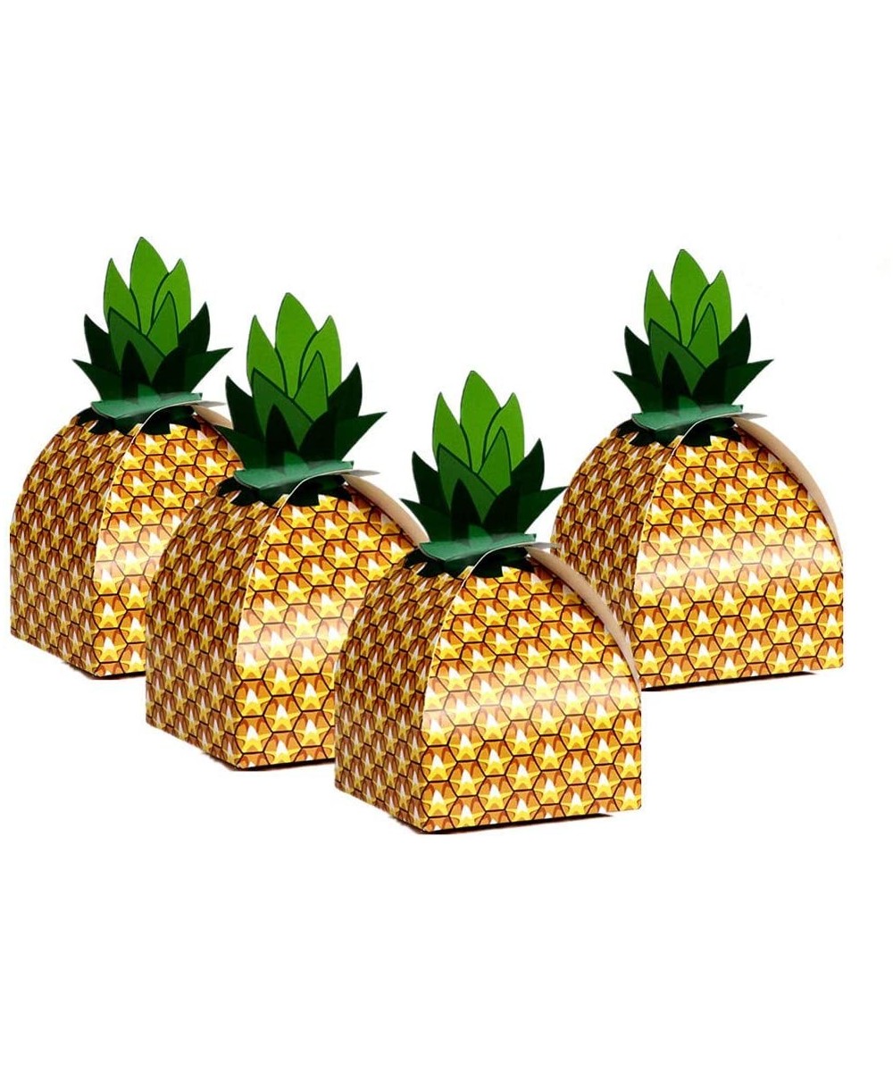 Pineapple Party Favor Boxes-Big Candy Gift Boxes Kraft Bonbonniere for Hawaiian Luau Party Decorations or Wedding(50pcs) - Pi...