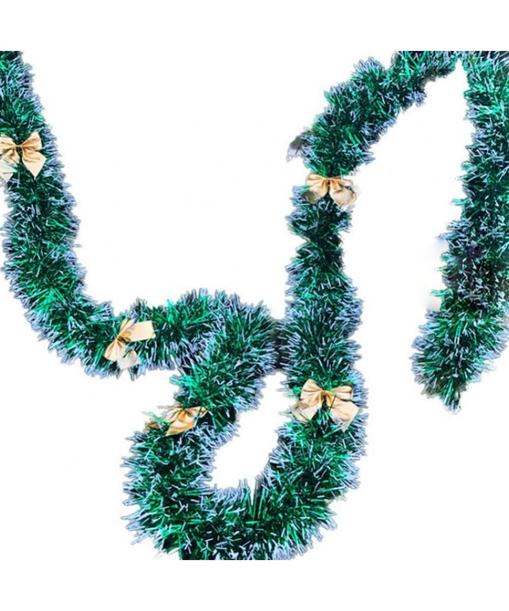 200cm Christmas Bowknots Balls Garland Tree Ornament Mall Bar Party Supplies Christmas Snowflake Color Strip Decoration Bowkn...