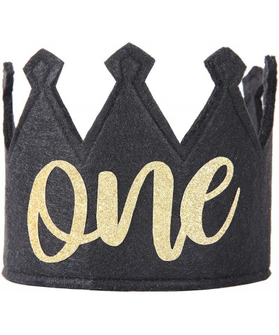 Gray Crown For 1st Birthday Party - 1st Birthday Crown-1st Birthday Decorations - Black 1st Birthday Crown - CJ190MARU0R $6.8...