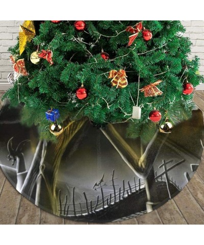 Customgogo 36" Christmas Tree Skirt- The Nightmare Before Christmas Xmas Tree Skirts Soft Carpet for Party Holiday Xmas Ornam...
