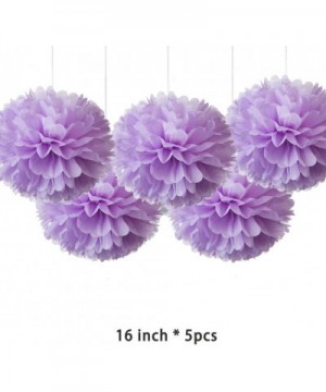 16" Pink Lavender Tissue Pom Poms- Paper Flower Ceiling Hanging Party Decorations- Pack of 5 - Pink Lavender - CJ18E30SMQE $7...