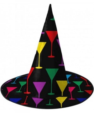 Color Martini Glass Halloween Witch Hat For Women Party Cosplay Decoration - Decorations Hanging Witch Hat - CX19ISRZ363 $13....