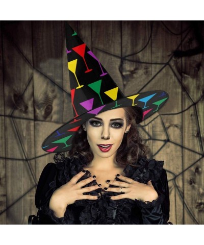 Color Martini Glass Halloween Witch Hat For Women Party Cosplay Decoration - Decorations Hanging Witch Hat - CX19ISRZ363 $13....