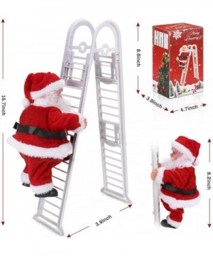 Santa Claus Climbing Ladder Christmas Decoration- Electric Santa Climbing Ladder Up and Down Christmas Ornaments with Music C...