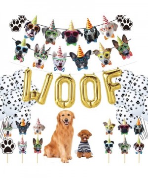 Puppy Birthday Party Supplies for Kids- Paw Print WOOF Balloons- Dog Themed Party Decoration - C7196IOD5Y6 $9.00 Balloons