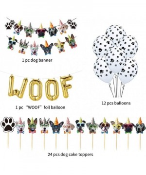 Puppy Birthday Party Supplies for Kids- Paw Print WOOF Balloons- Dog Themed Party Decoration - C7196IOD5Y6 $9.00 Balloons