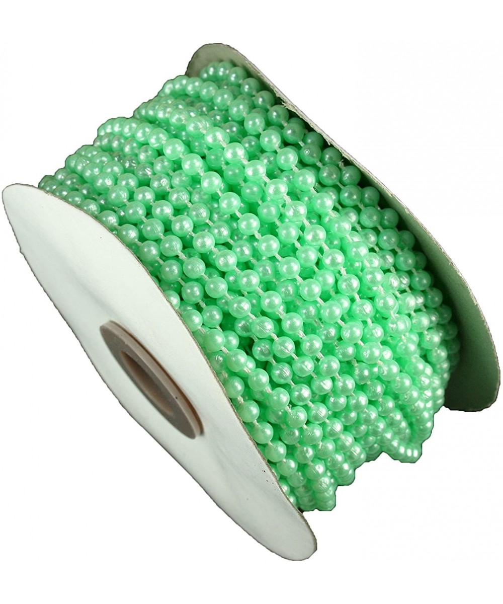 4MM Faux Pearl Plastic Beads on a String Craft ROLL 24 yds (Mint Green) - Mint Green - C7185H4IS86 $7.70 Favors