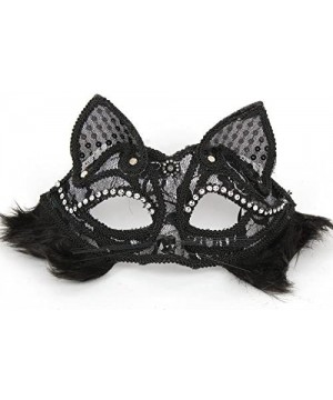 Luxury Venetian Masquerade Mask Women Girls Sexy Lace Black Cat Eye Mask for Fancy Dress Christmas Halloween Mardi Gras Party...