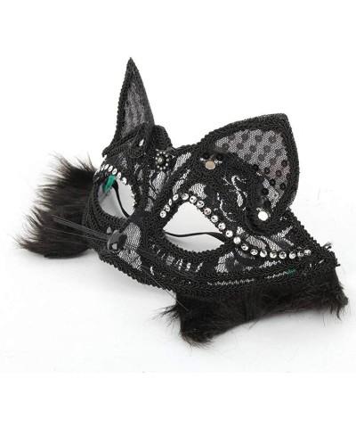 Luxury Venetian Masquerade Mask Women Girls Sexy Lace Black Cat Eye Mask for Fancy Dress Christmas Halloween Mardi Gras Party...