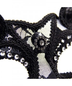 Luxury Venetian Masquerade Mask Women Girls Sexy Lace Black Cat Eye Mask for Fancy Dress Christmas Halloween Mardi Gras Party...