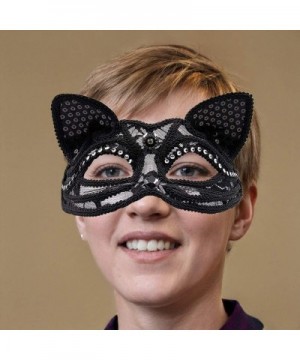 Luxury Venetian Masquerade Mask Women Girls Sexy Lace Black Cat Eye Mask for Fancy Dress Christmas Halloween Mardi Gras Party...