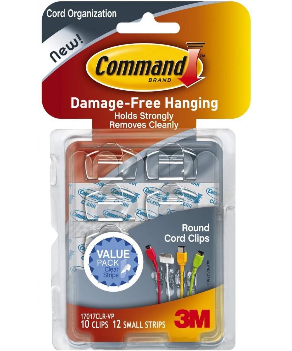 17017CLR-VP Round Cord Clip- 10 Clips- Clear- 10 Clips - CX1195N7823 $7.45 Outdoor String Lights