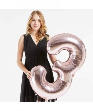 40inch Rose Gold Foil 37 Helium Jumbo Digital Number Balloons- 37th Birthday Decoration for Women or Men- 37 Birthday Party S...