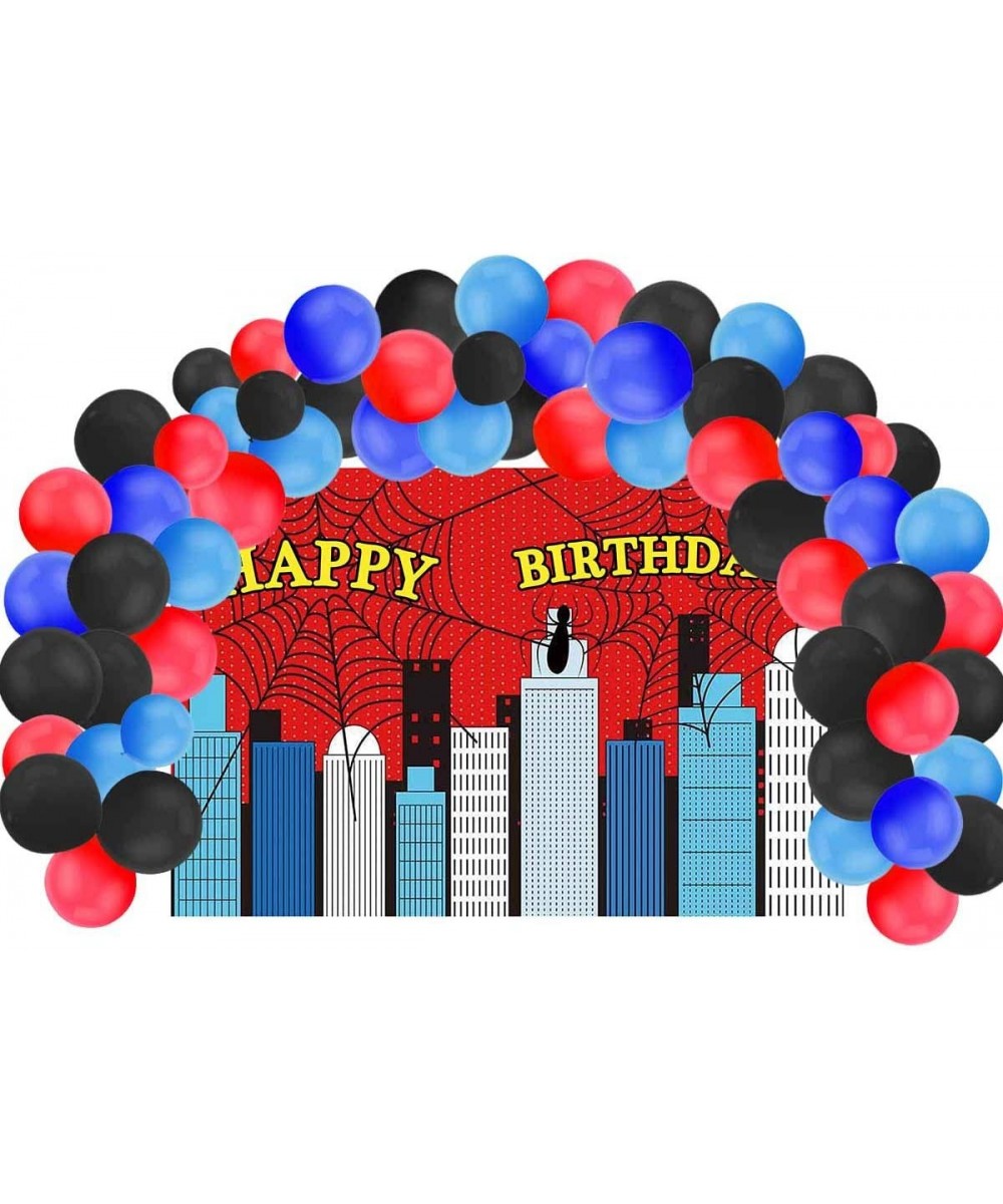 Spider Boy Birthday Party Supplies Decorations- Backdrop With Balloons Kit For Kids Photo Background - C6193YWA9KU $12.86 Bal...