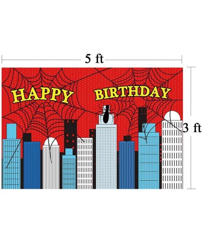 Spider Boy Birthday Party Supplies Decorations- Backdrop With Balloons Kit For Kids Photo Background - C6193YWA9KU $12.86 Bal...