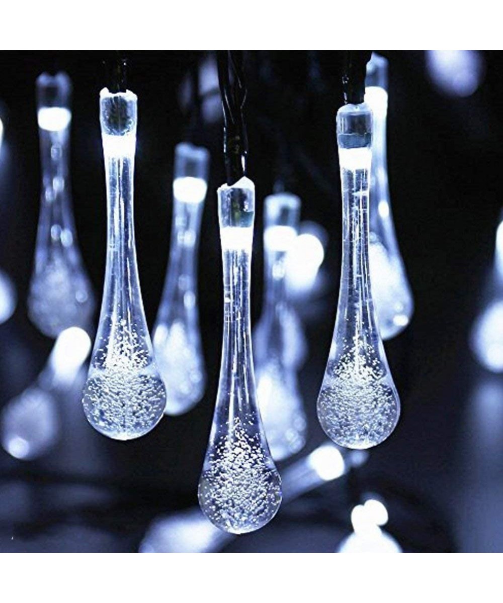 Solar String Lights- 22.9ft 50 Advanced Waterproof Water Drop Mode LED Solar Fairy Lights- Outdoor Saint Valentine's Day Ligh...