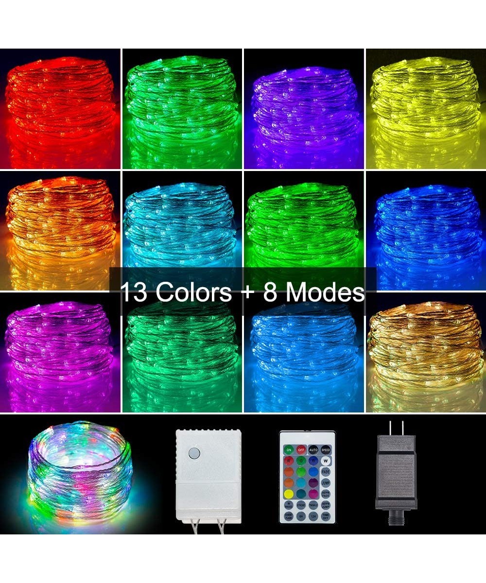 200 LEDs 66ft String Lights Fairy Lights Plug in with Remote- Waterproof Multicolor Changing String Lights Twinkle Lights for...