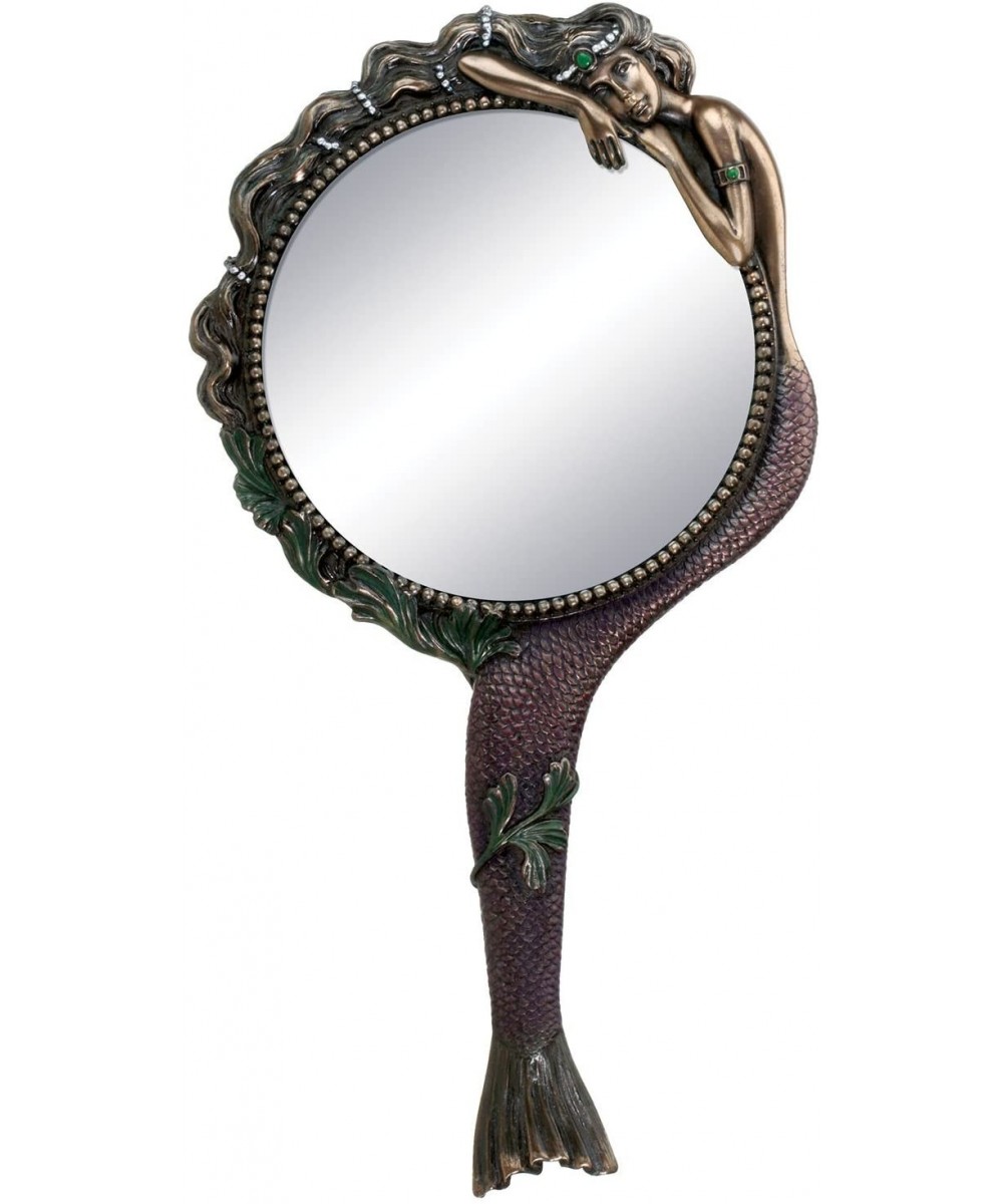 Art Nouveau Collectible Mermaid Hand Mirror Nymph Decoration - CB113J1MW6T $20.67 Ornaments