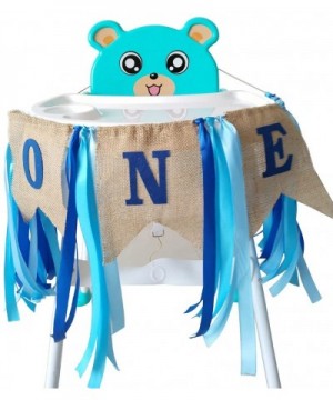 1st Birthday ONE High Chair Banner for Boys Girls First Birthday Decorations Burlap Birthday Banner (Blue) - CT18EDLSI63 $8.2...