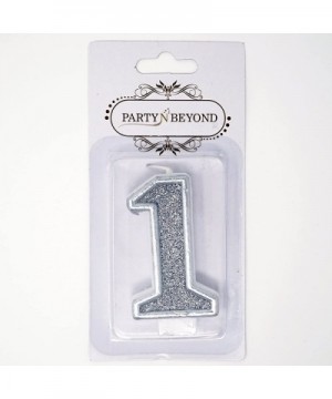 Birthday Party Sparkling Chic Glitter Number Cake Candle (1- Silver) - Silver - CR12B1OLE4V $5.23 Cake Decorating Supplies