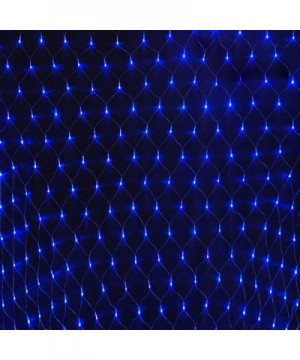 Blue LED Fairy Net Lights Solar Powered 200LEDs Garden Strings Tree Decorative Outdoor Lighting IP67 Fully Waterproof Mesh Fa...