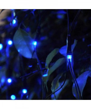 Blue LED Fairy Net Lights Solar Powered 200LEDs Garden Strings Tree Decorative Outdoor Lighting IP67 Fully Waterproof Mesh Fa...
