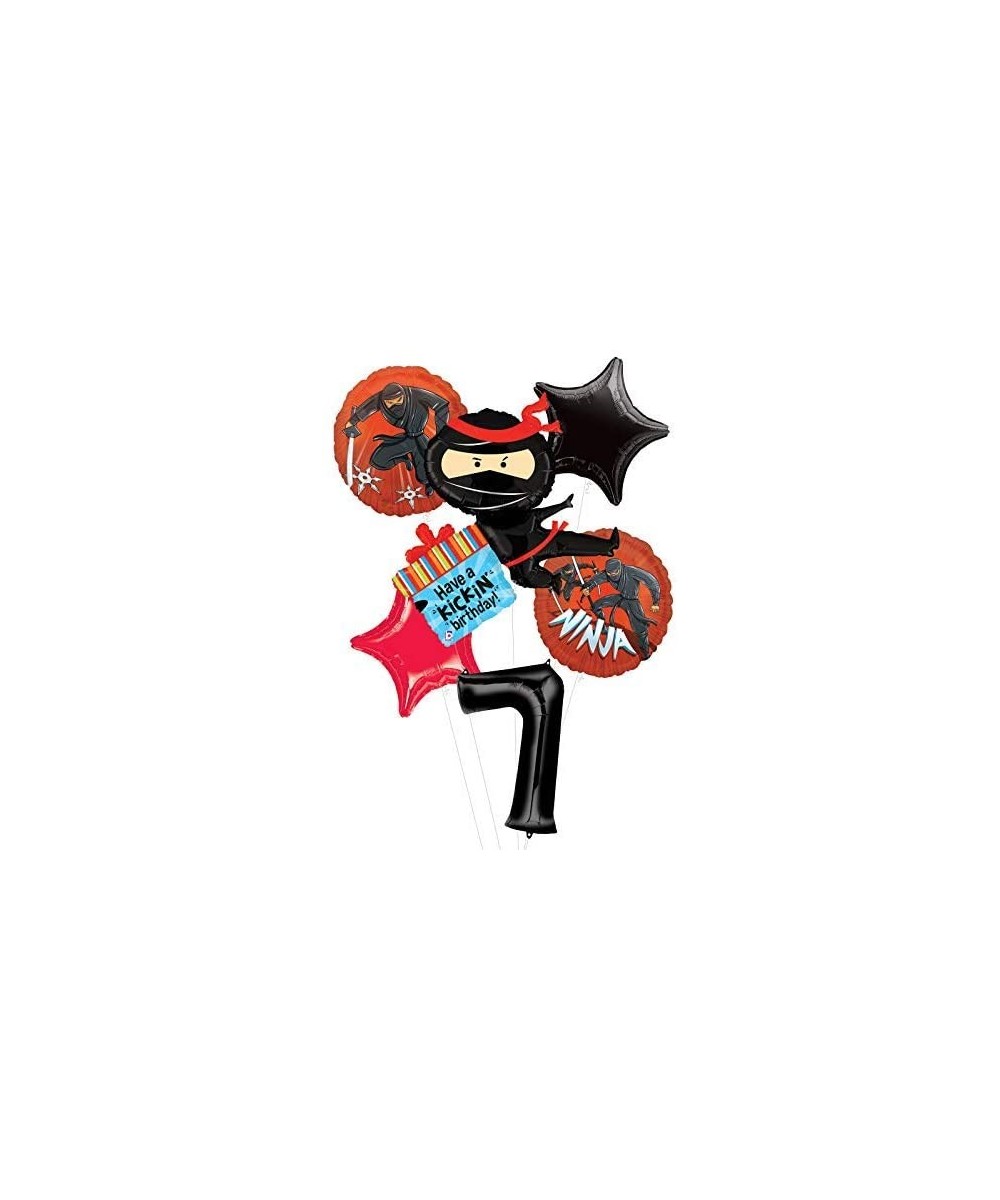 Ninja Birthday Party Supplies Have A Happy Kickin 7th Birthday Balloon Bouquet Decorations - CN18NYN5NTN $15.95 Balloons