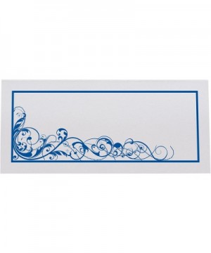 Scribble Vintage Swirl Printable Place Cards- Royal Blue- Set of 60 (10 Sheets)- Laser & Inkjet Printers - Perfect for Weddin...