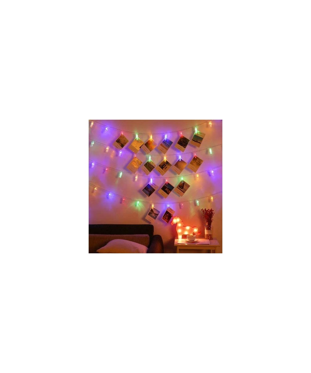 50 LED Photo Clip String Lights Battery Powered Twinkle Lights Pictures Display String Fairy Lights Home Decor Lights for Han...
