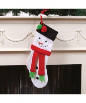 Snowman Stocking- 19" h- Multicolored - CY12MYG7K0Z $6.58 Tinsel