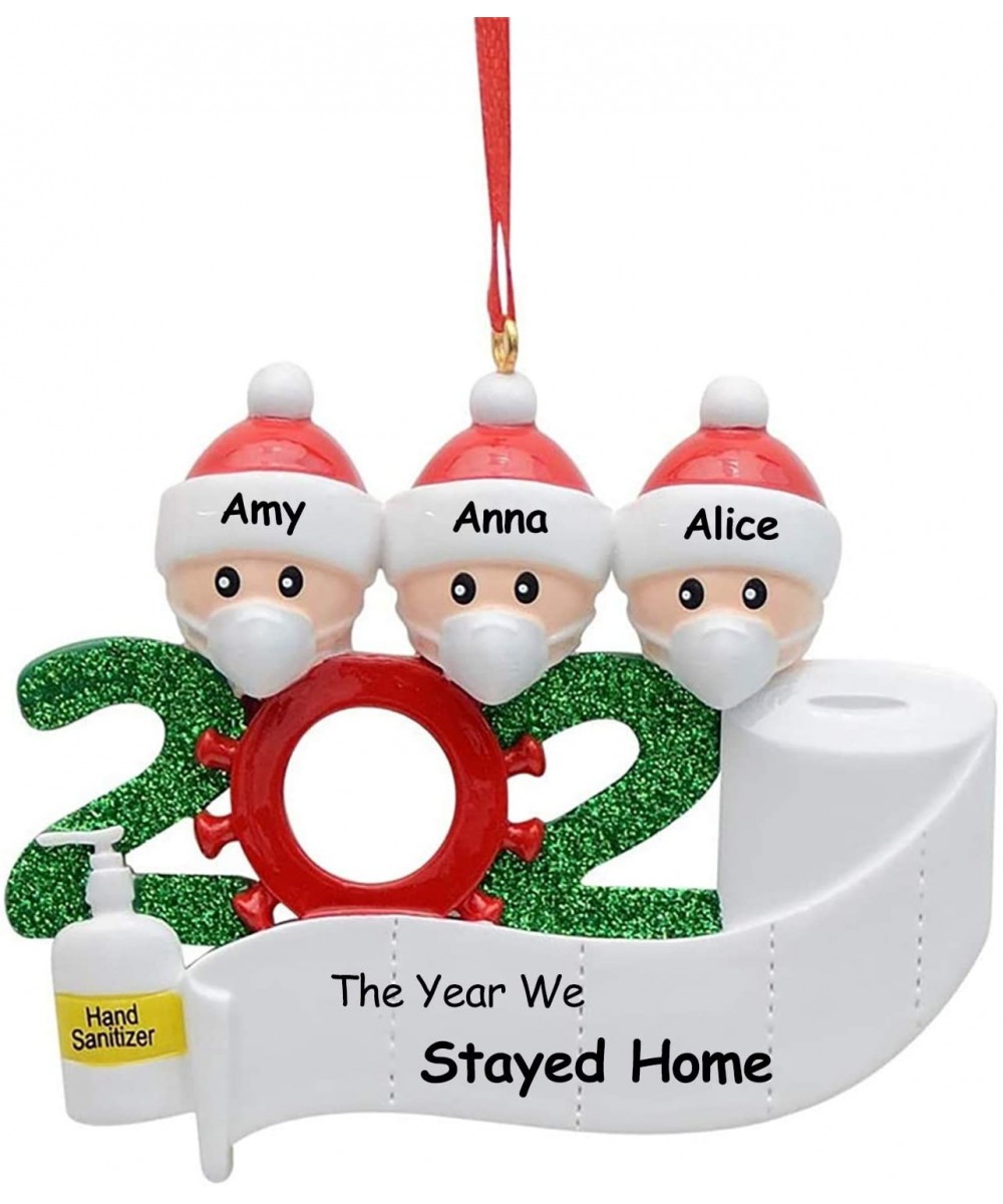 Personalized Customized Name Christmas 2020 Ornament kit with Face Mask- Quarantine Survivor Family Customized Christmas Hang...