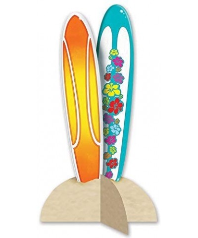3 Dimensional Surfboard Centerpiece Luau Party Decorations- 12"- White/Orange/Yellow/Blue/Pink/Purple/Tan - CF12CJ6606R $5.07...