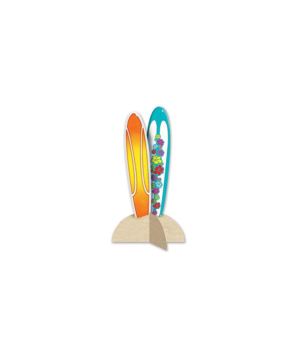 3 Dimensional Surfboard Centerpiece Luau Party Decorations- 12"- White/Orange/Yellow/Blue/Pink/Purple/Tan - CF12CJ6606R $5.07...