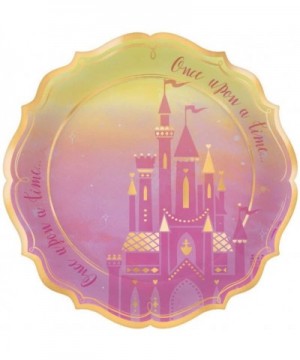 Once Upon A Time Disney Princess Themed Party Supplies Bundle Include Paper Plates and Napkins for 16 People - C418XK7NH72 $1...