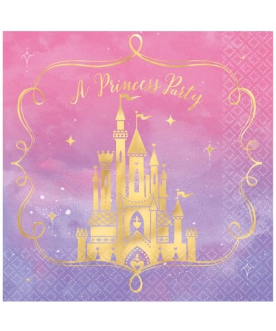 Once Upon A Time Disney Princess Themed Party Supplies Bundle Include Paper Plates and Napkins for 16 People - C418XK7NH72 $1...