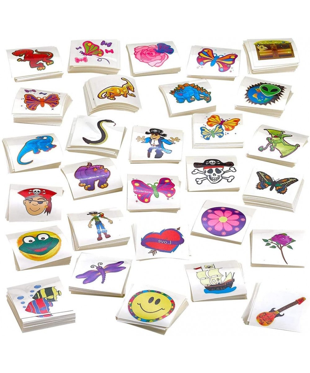 Tattoo Assortment - 720 PC Colorful Tattoos - Temporary Tattoos Assortment - Includes Dinosaur- Pirates- Animals- Flowers and...