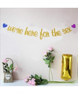 We're Here for The Sex Banner for Gender Reveal Party Decorations- Boys or Girls Party Bunting Sign- Gold - C619G5TYM7Y $9.64...