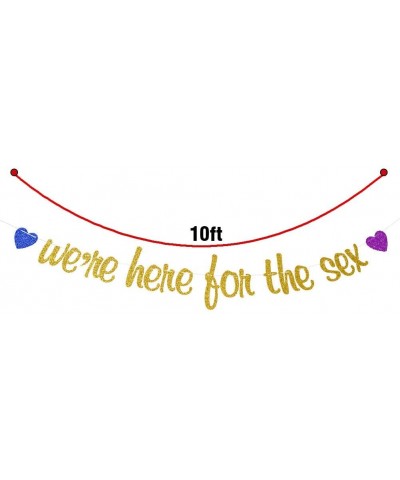We're Here for The Sex Banner for Gender Reveal Party Decorations- Boys or Girls Party Bunting Sign- Gold - C619G5TYM7Y $9.64...
