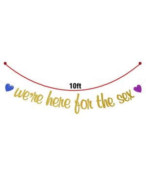 We're Here for The Sex Banner for Gender Reveal Party Decorations- Boys or Girls Party Bunting Sign- Gold - C619G5TYM7Y $9.64...