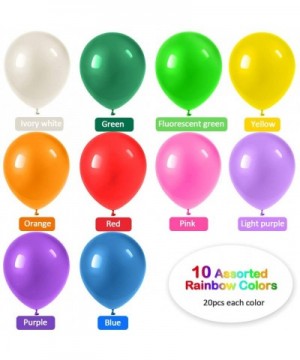 Balloon 200pcs 10 Assorted Color Balloons with 4pcs Balloon Arch Kit 12 Inch Rainbow Latex Balloons Bulk for Birthday Parties...