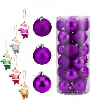 34PC Xmas Tree Ball Ornament Decor Christmas Hanging Ball Home Party Ornament - A Purple - C619LAMRNRX $9.08 Ornaments