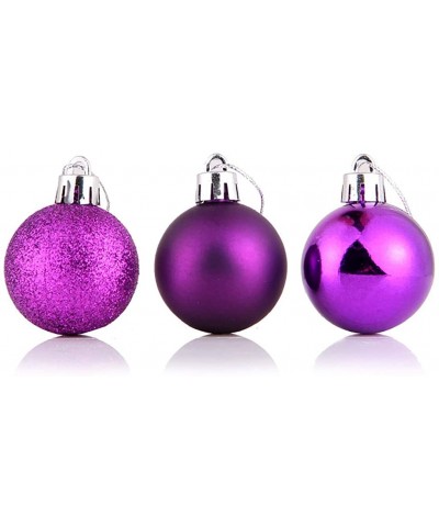 34PC Xmas Tree Ball Ornament Decor Christmas Hanging Ball Home Party Ornament - A Purple - C619LAMRNRX $9.08 Ornaments