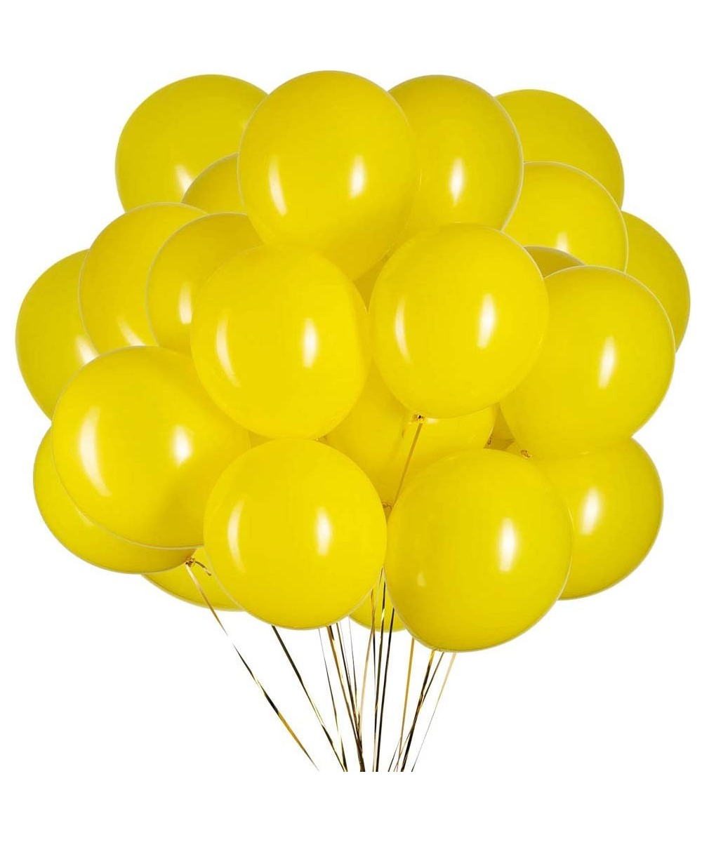 12 inch Yellow Latex Balloons Helium Balloons Quality Yellow Balloons Party Decorations Supplies Pack of 100 - Yellow - CS19D...